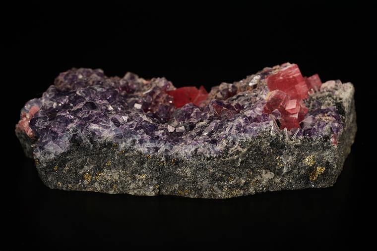 RHODOCHROSITE with FLUORITE